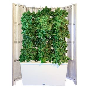 three tower hydroponic tower with screen and LED lights