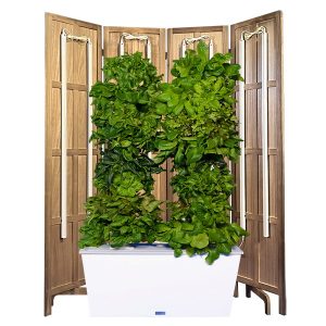 two tower hydroponic tower with screen and LED lights